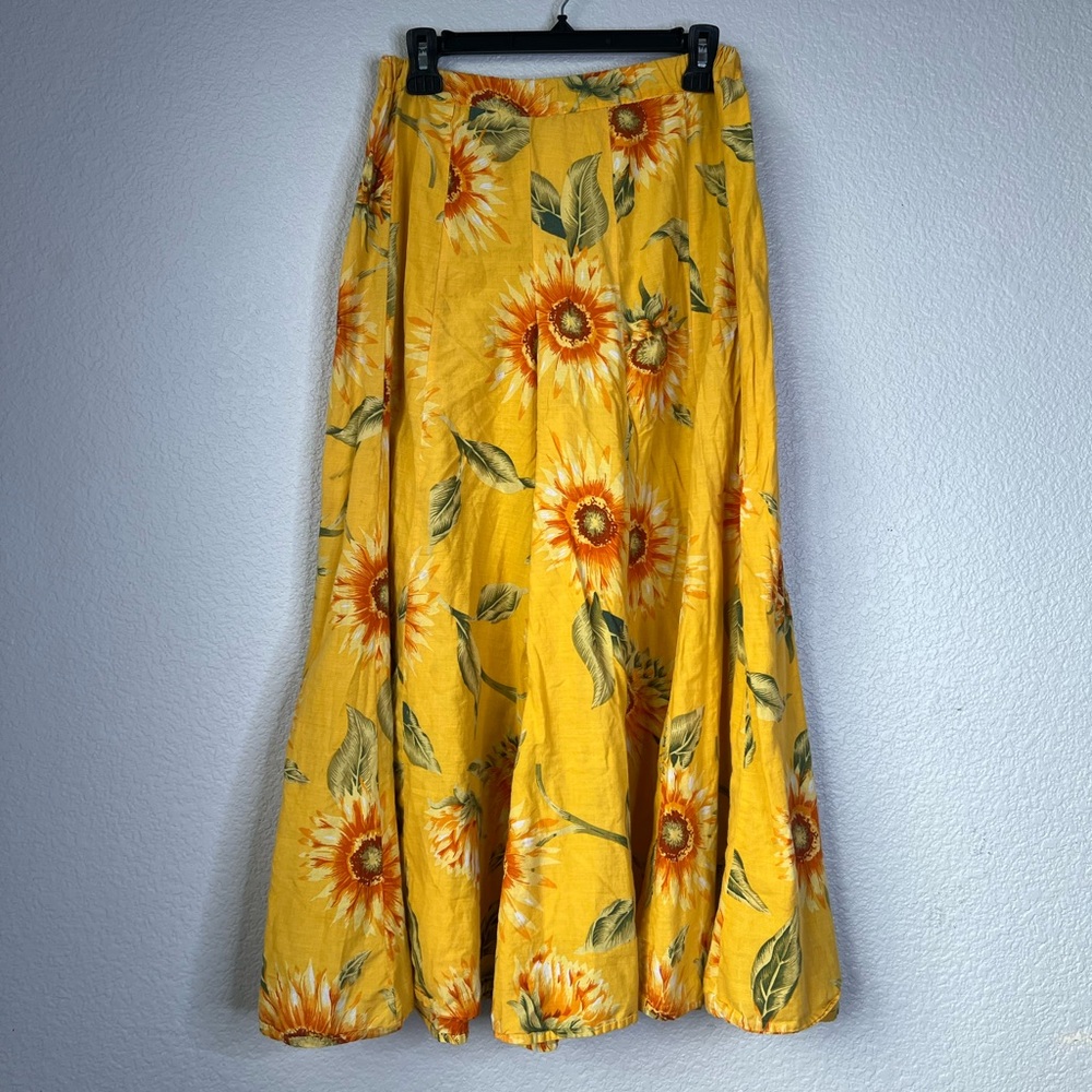 Akkriti Wide Leg Cropped Sunflower Pants, S